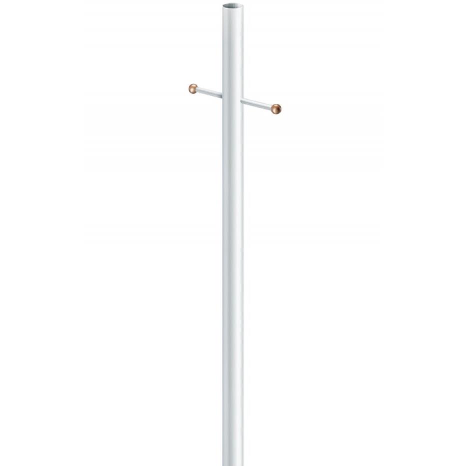 Wave Lighting 293-WH Direct Burial Residential Lamp Post in White
